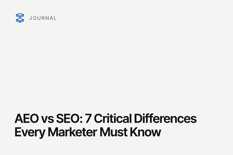 AEO vs SEO: 7 Critical Differences Every Marketer Must Know