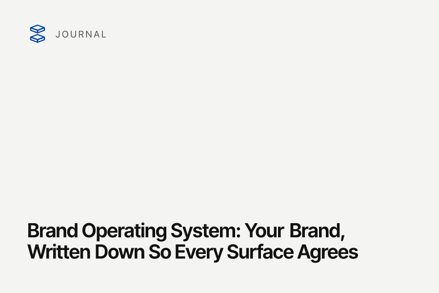 Brand Operating System: Your Brand, Written Down So Every Surface Agrees